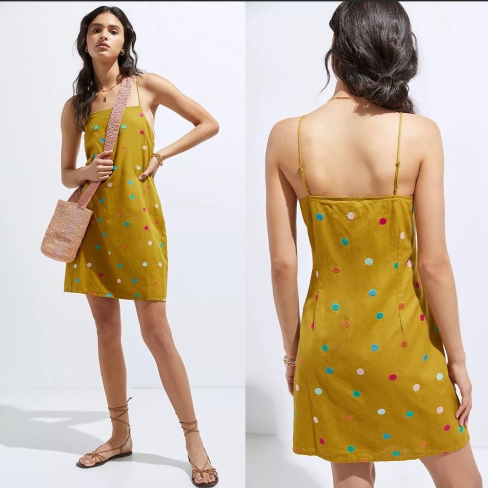 NWT Anthropologie × Corey Lynn Calter
Embroidered Polka Dot Mini Dress